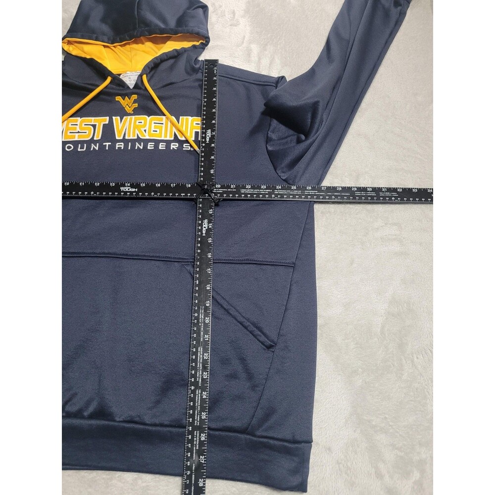 West Virginia Mountaineers Hoodie Mens XL Blue NCAA Football Champion Pullover - Picture 6 of 9